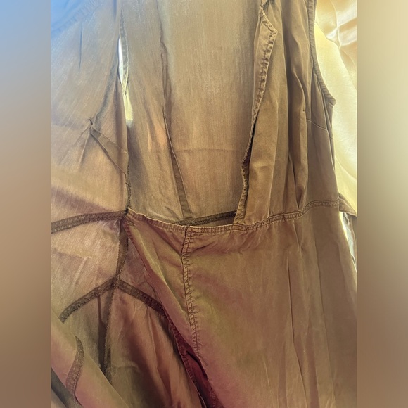 Anthropologie Wrap Dress Olive Green EUC Size 8 - Picture 13 of 16